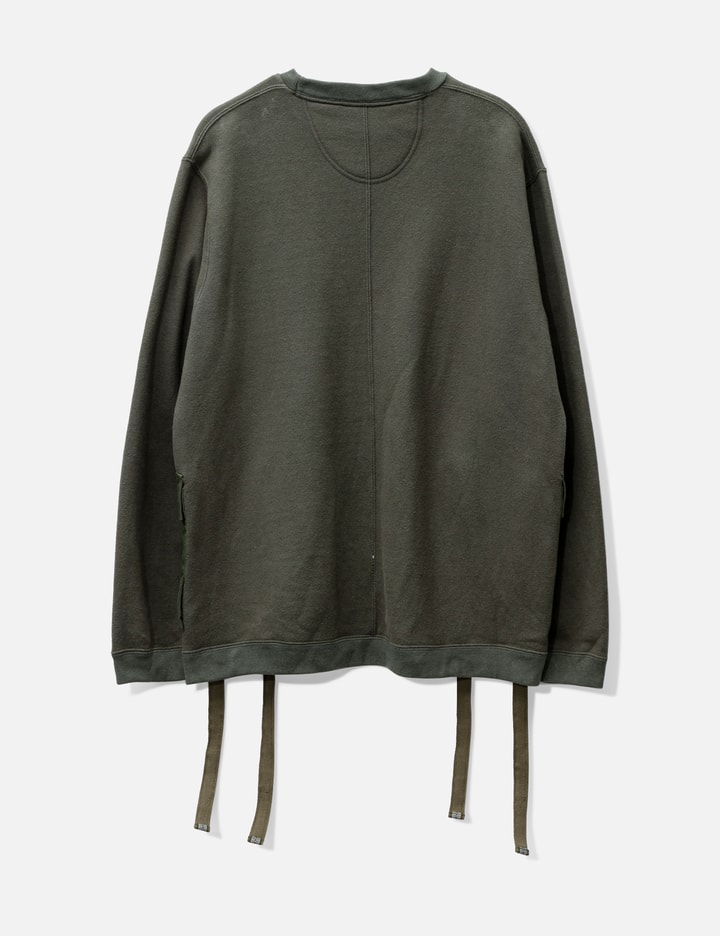 Shop White Mountaineering Sweatshirt With Extended Straps In Beige