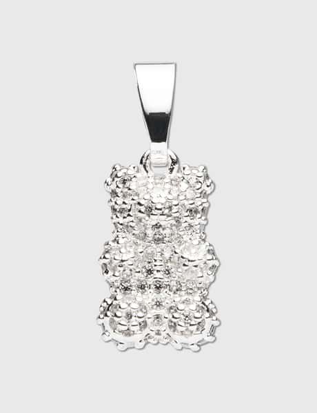 Crystal Haze SILVER NOSTALGIA BEAR PAVE PENDANT