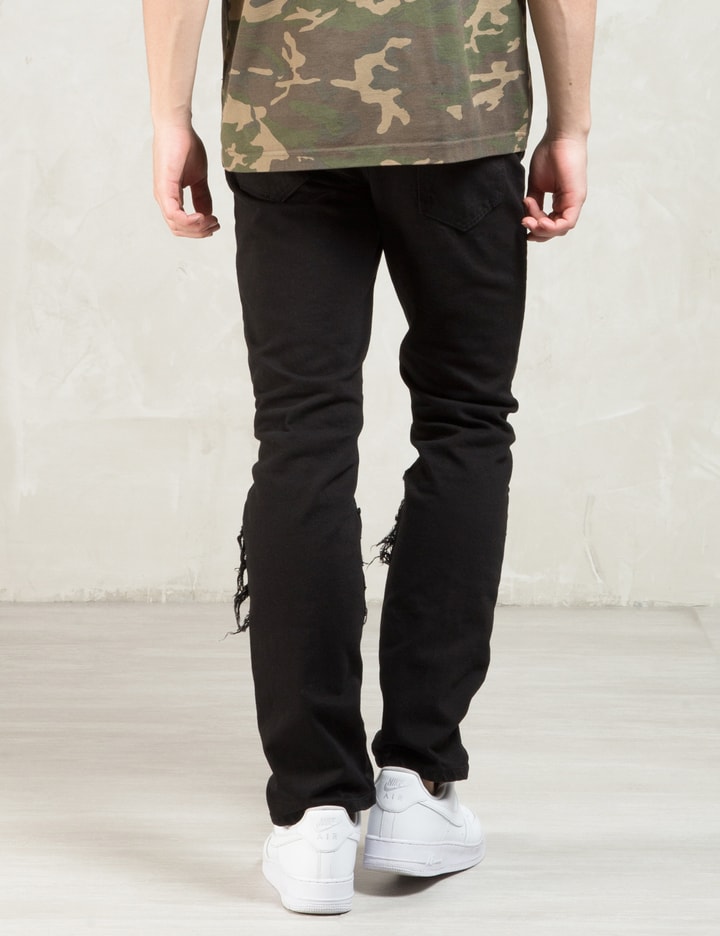 Black 5 cut Denim Jeans Placeholder Image