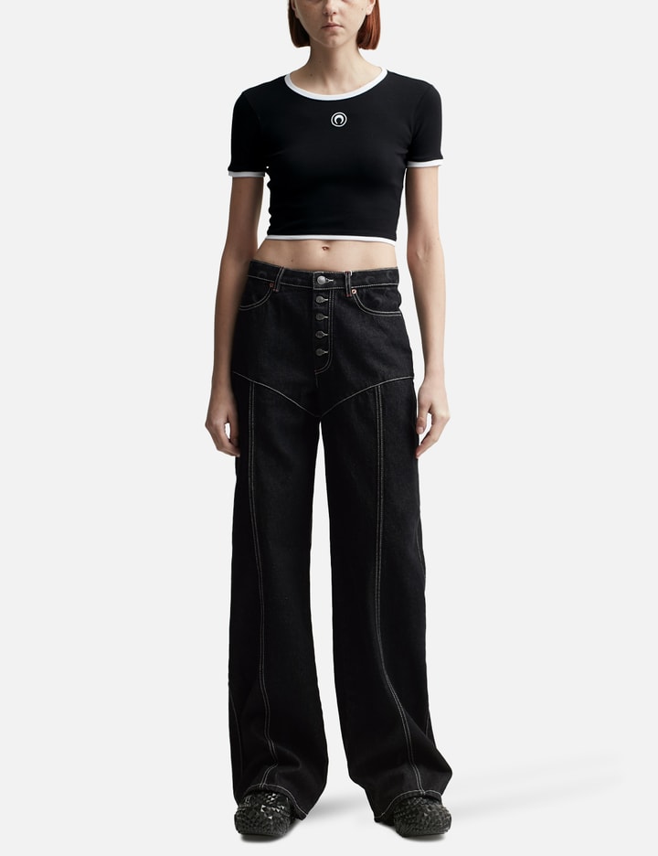 Moon Logo Ribbed Crop Top Placeholder Image