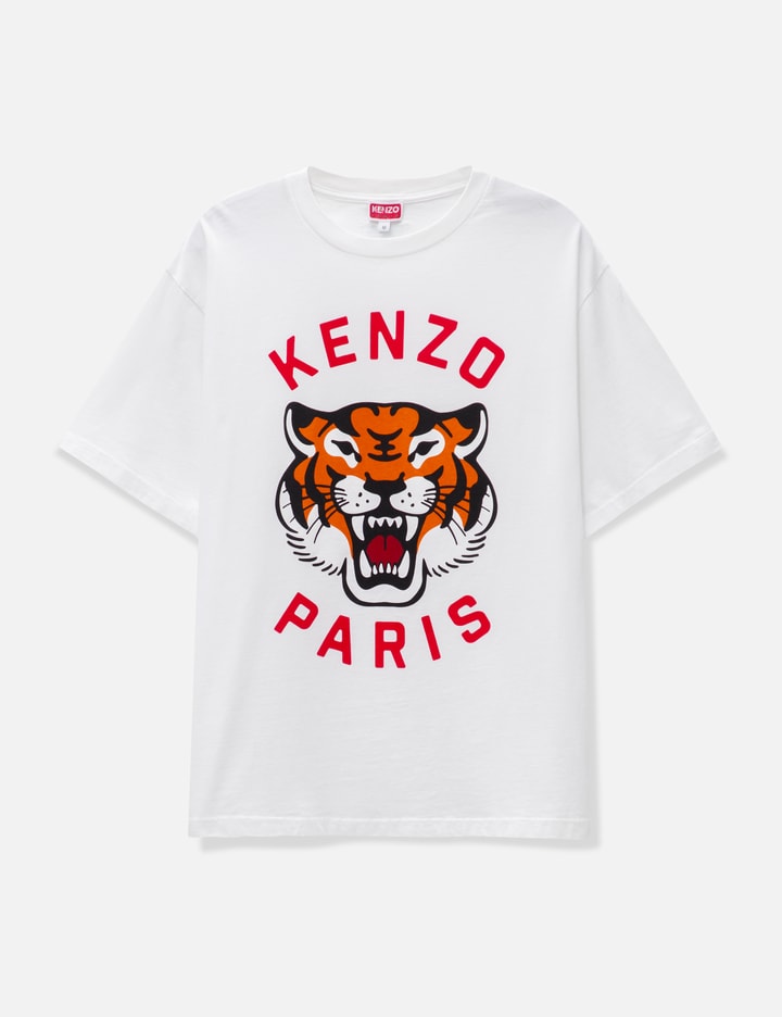 Kenzo Lucky Tiger Oversized Shirt In White