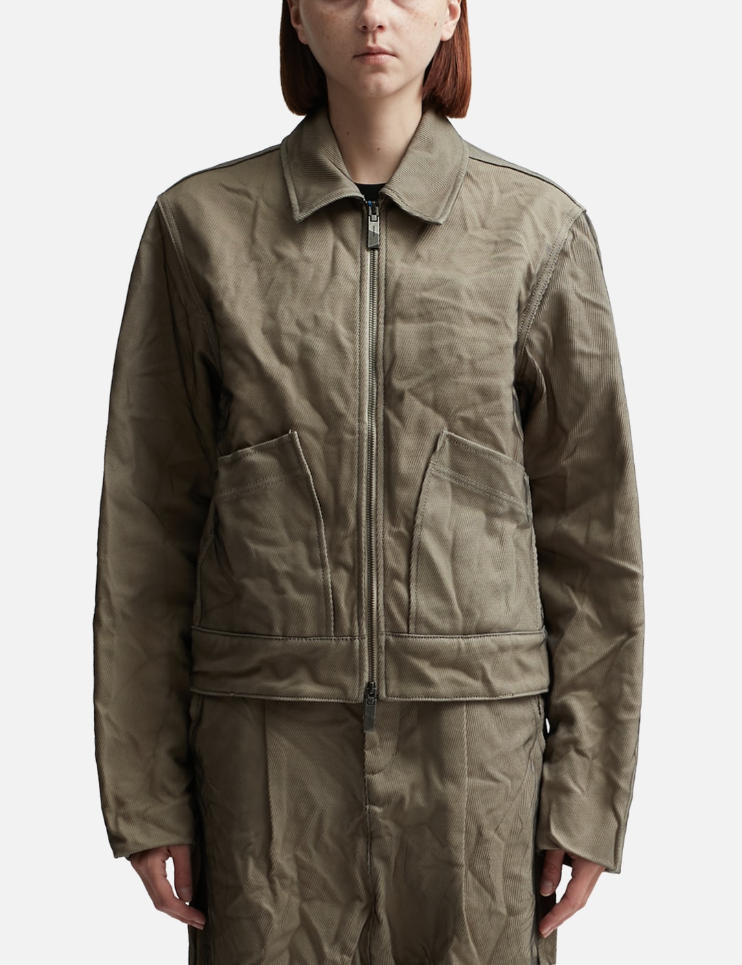 Product. 25 Semi-Oversized Layered Wrinkled Jacket view 7