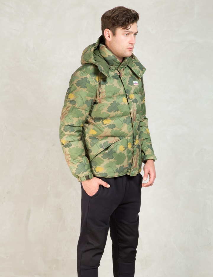 Olive Bowerbridge Camo Down Insulated Hooded Jacket Placeholder Image