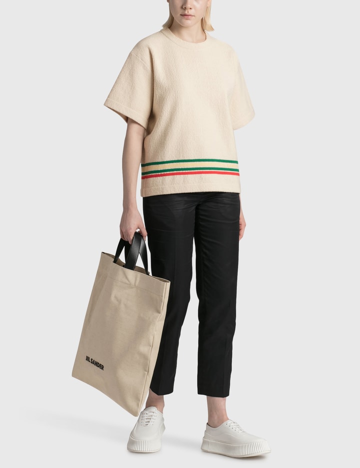 Jil Sander+ Striped Textured T-shirt Placeholder Image