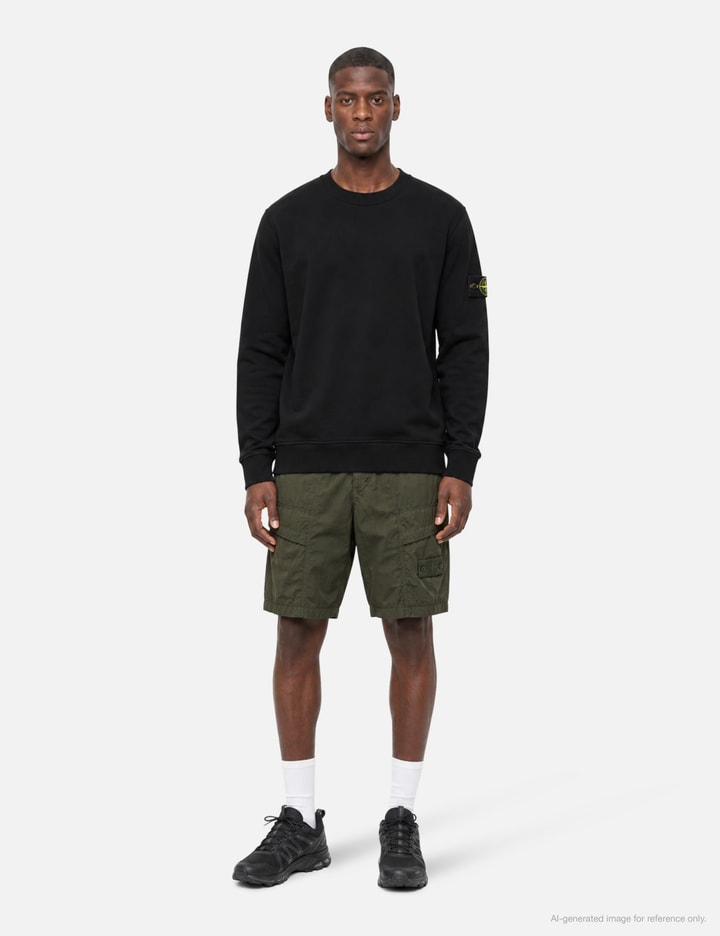 Stone Island Garment Dyed Cotton Fleece Sweatshirt