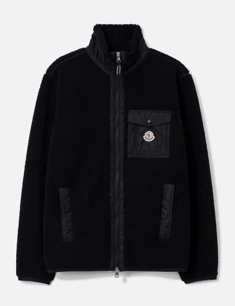 Moncler Teddy Zip-up Sweatshirt with Pocket