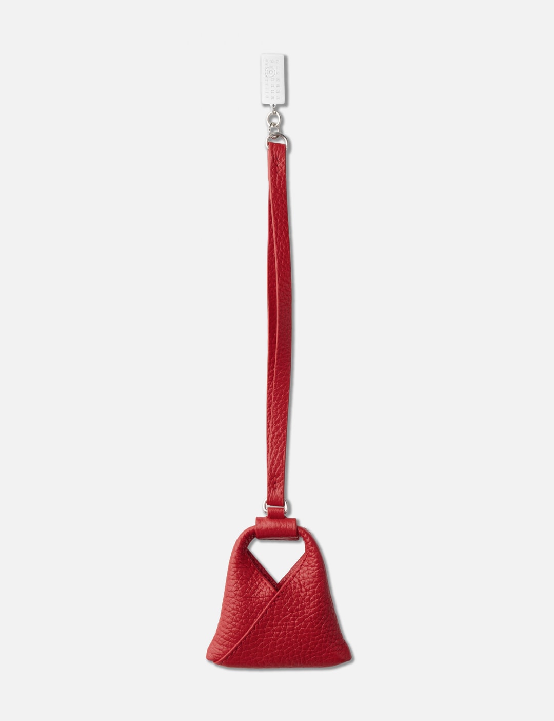 MM6‎ Maison Margiela Red Leather Drawstring Backpack Front Zip Pocket Bag MM6 Maison Margiela Japanese Bucket Bag in Red | WE ARE ICONIC main image 3