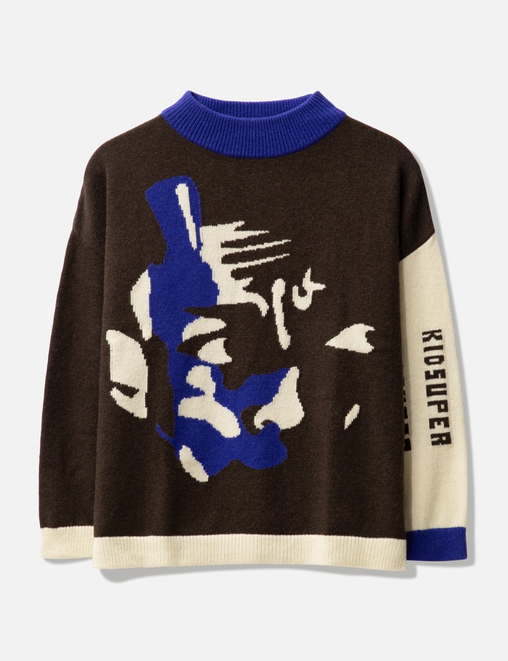 Kidsuper Brown Jazz Club Sweater In Blue