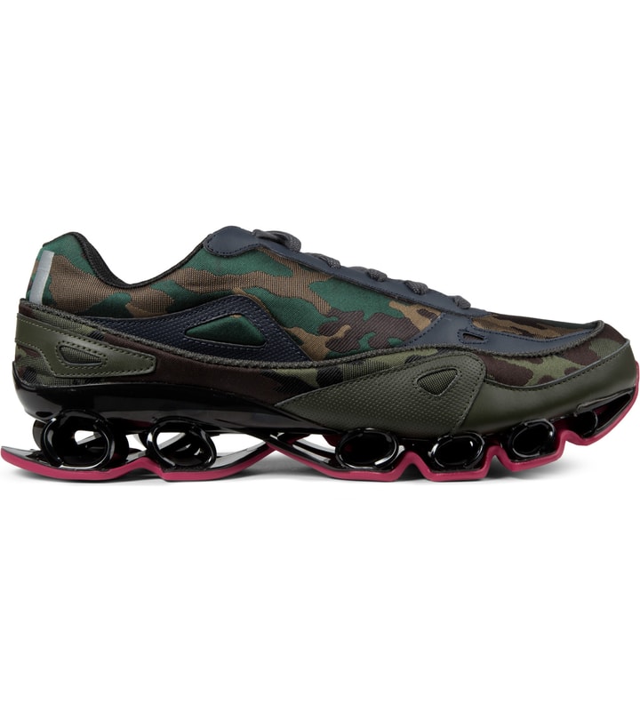 adidas Originals - Pink/Camo Raf Simons X Adidas Bounce Sneakers | HBX adidas Originals - Pink/Camo Raf Simons X Adidas Bounce Sneakers | HBX
