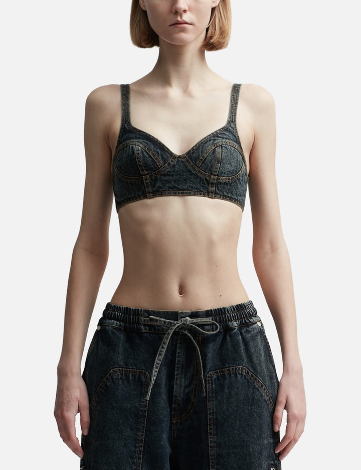 DHRUV KAPOOR - DENIM BRALETTE  HBX - Globally Curated Fashion and