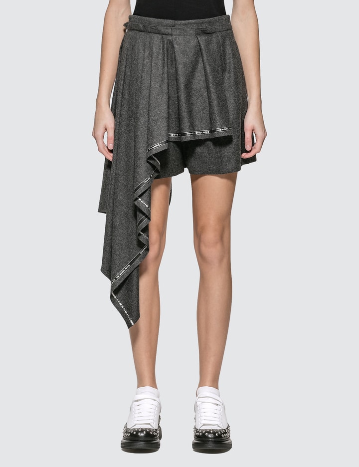 Wool Shorts With Pleated Panel Placeholder Image