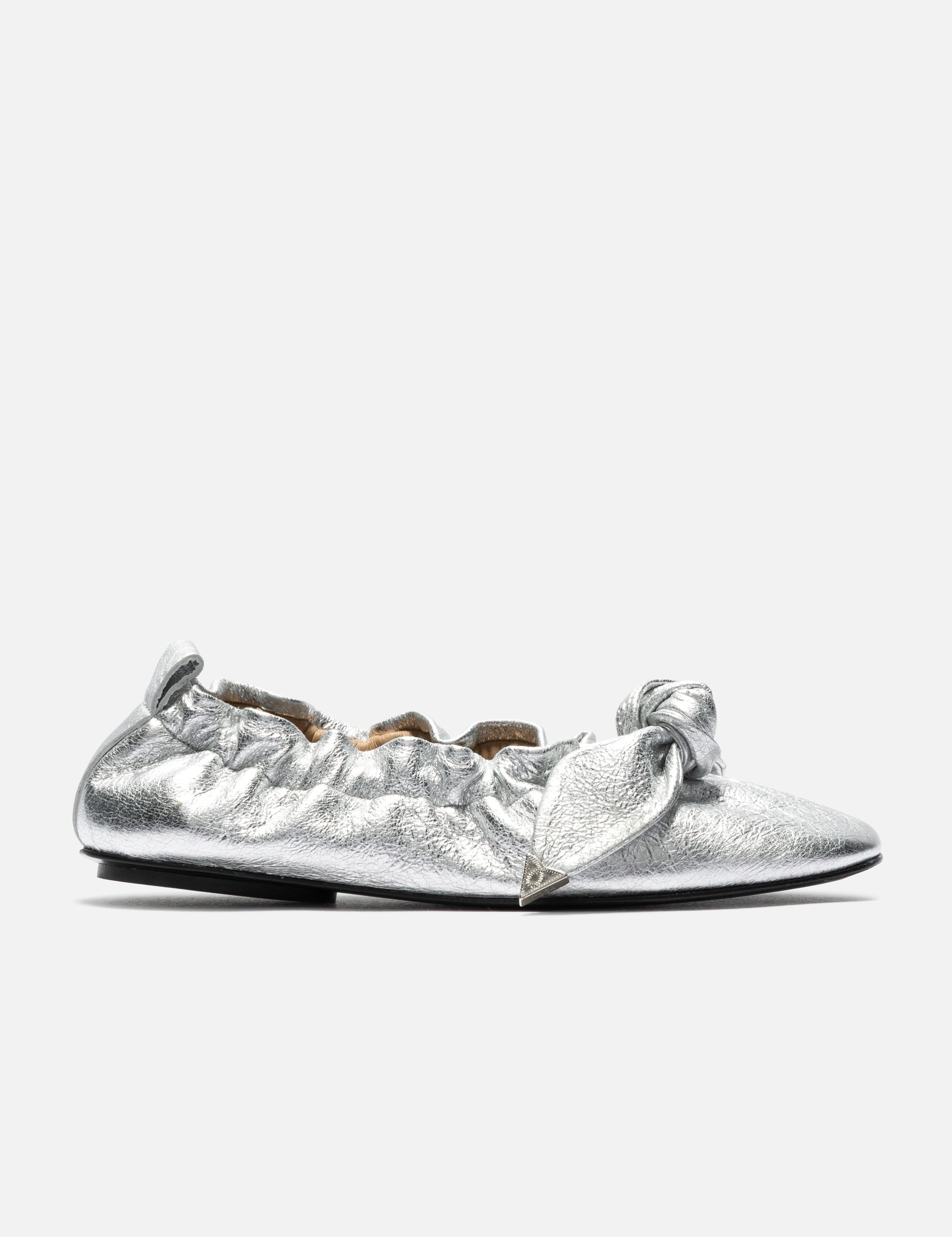 Silver Soft Leather Ballet view 13
