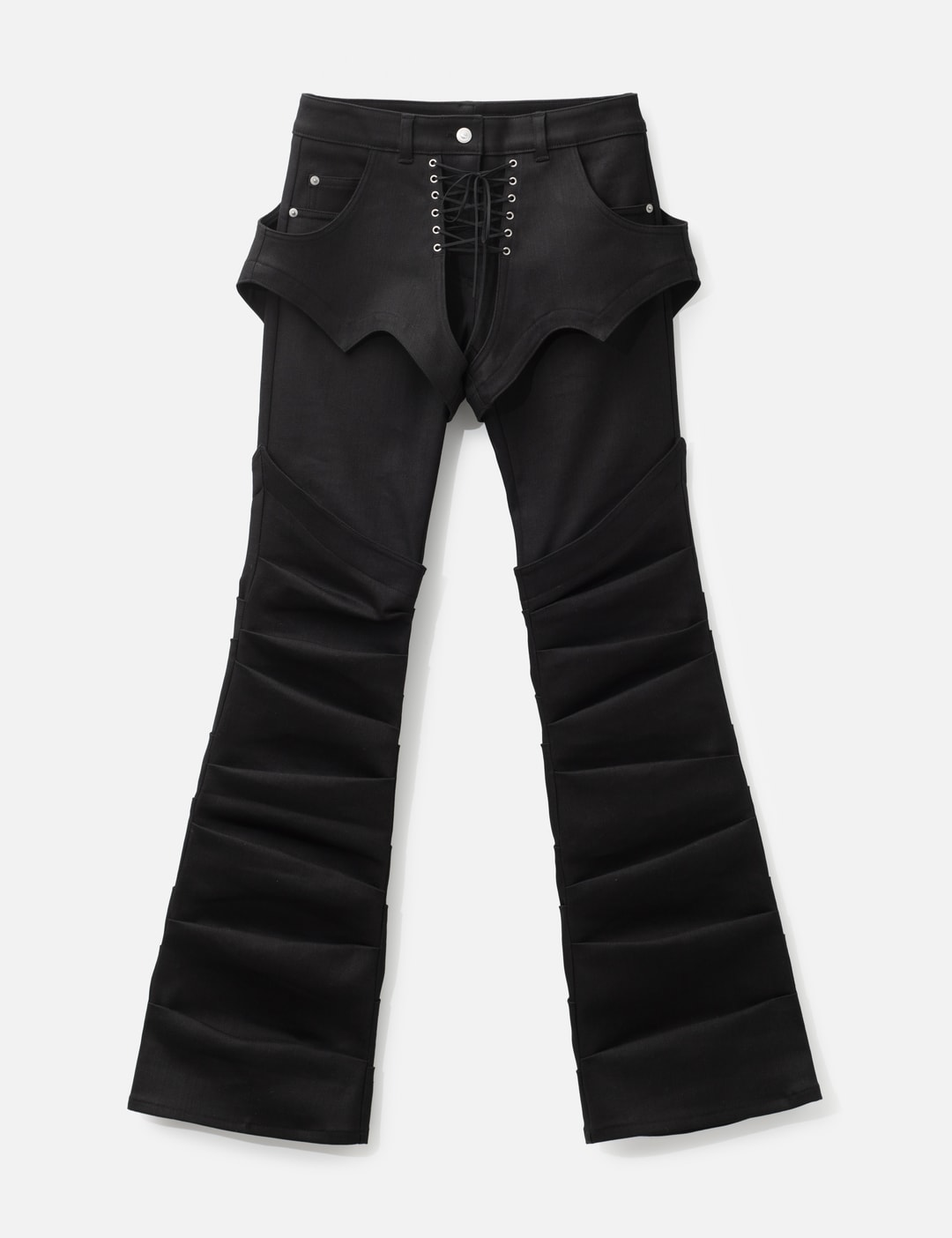 Lace Up Side Tuck Pants