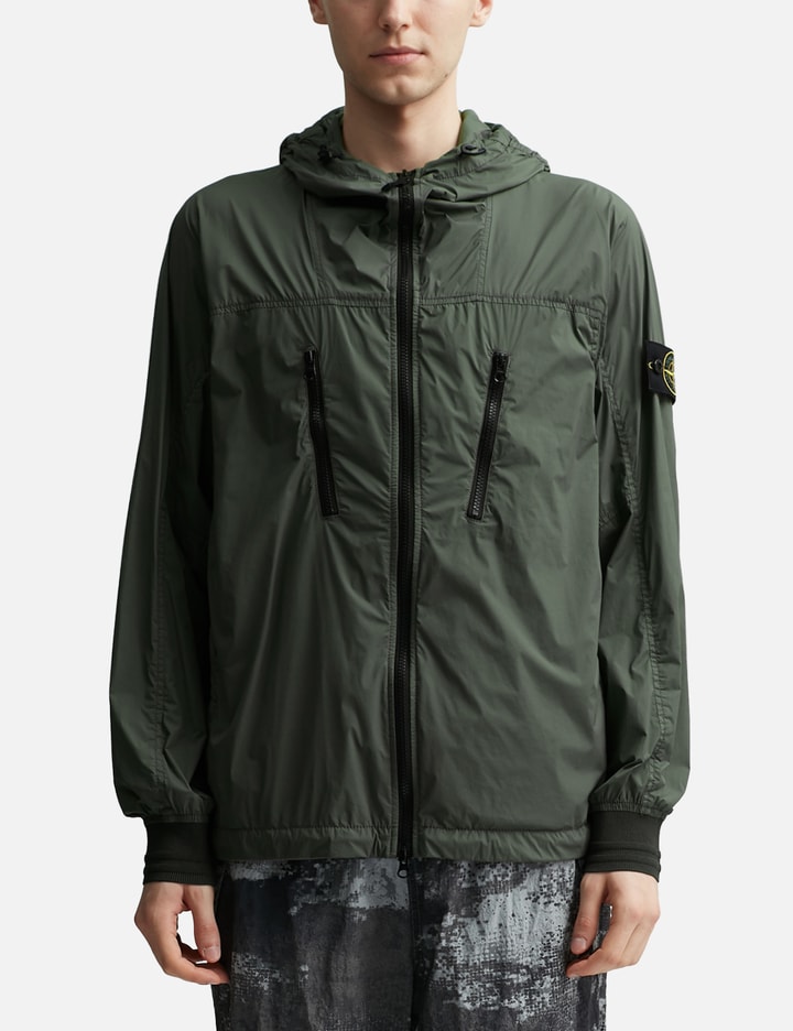 Shop Stone Island Skin Touch Nylon-tc­ - Packable Hooded Blouson In Green