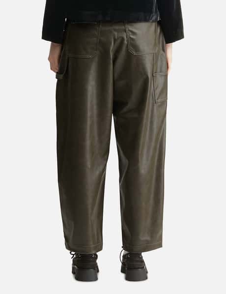 Reset Faux Leather Wide-Leg Trousers view 12