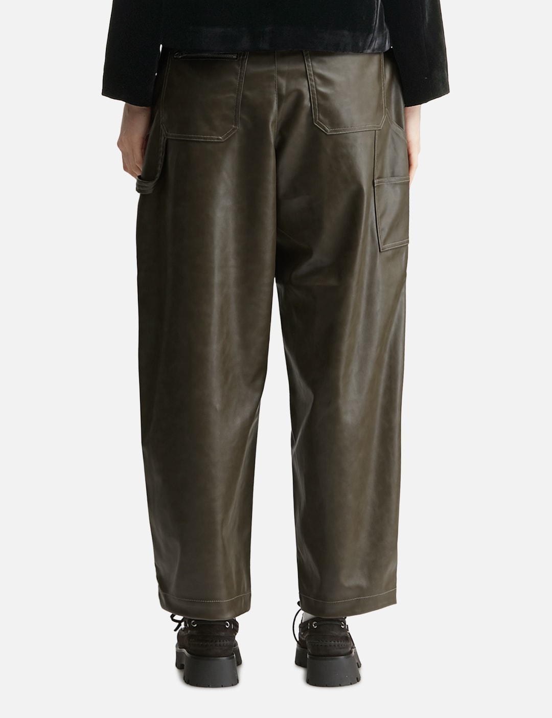Reset Faux Leather Wide-Leg Trousers view 13