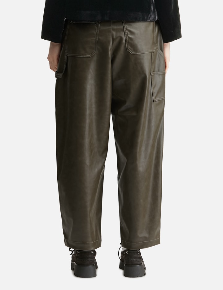 TEAM WANG design Reset Faux Leather Wide-Leg Trousers
