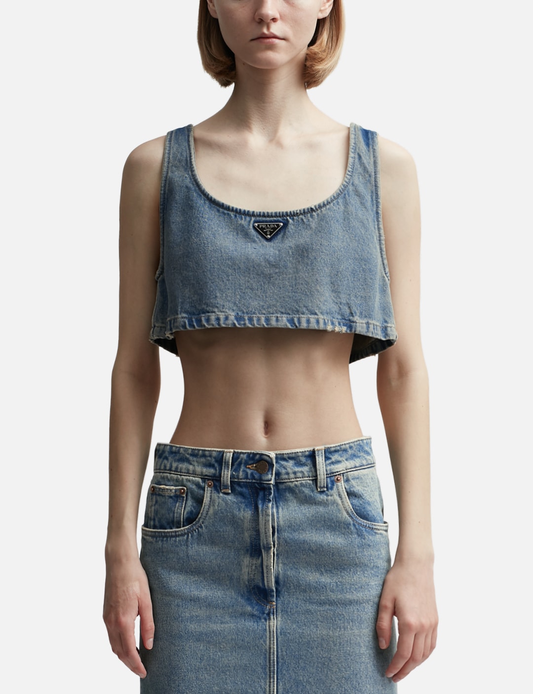 Prada - Denim Top  HBX - Globally Curated Fashion and Lifestyle by  Hypebeast