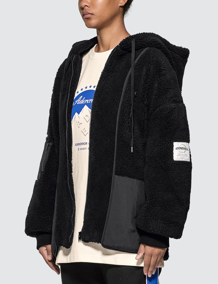 Oversized Faux Shearling Hooded Jacket Placeholder Image