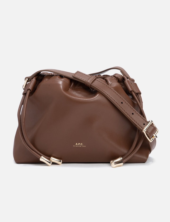 Apc Mini Ninon Drawstring Bag In Brown