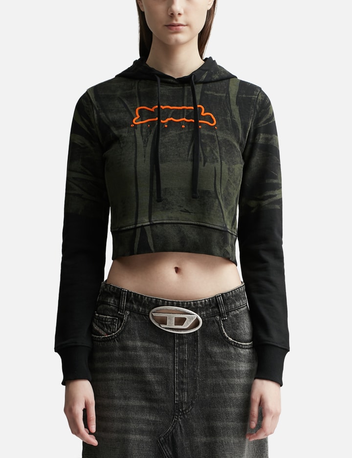 F-Slimmy-Hood T-shirt with crease-effect print Placeholder Image