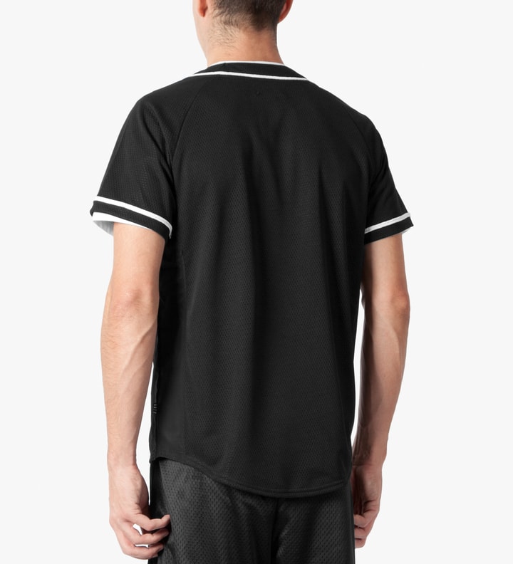 Black Poly Mesh Baseball Jersey Placeholder Image