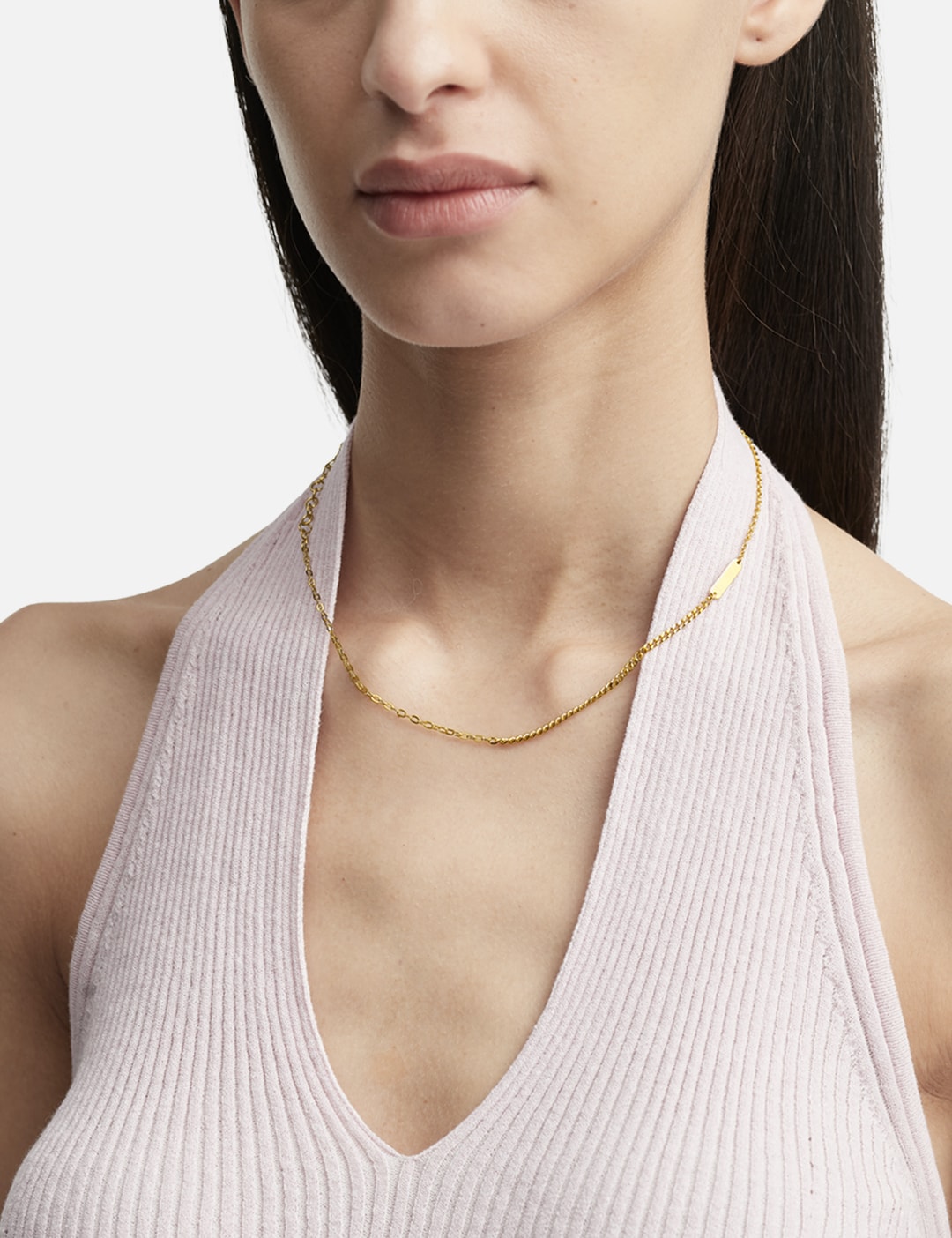 Gold Plated Silver Mix Chains Necklace view 12
