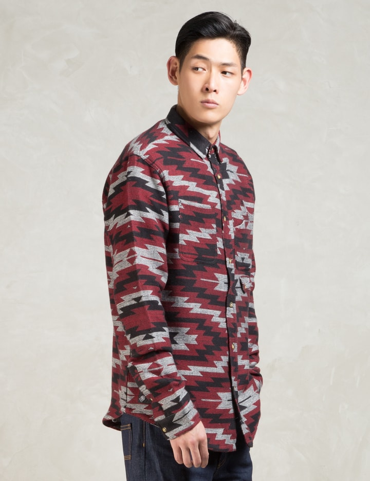 Red L/S Spirit Buttondown Shirt Placeholder Image