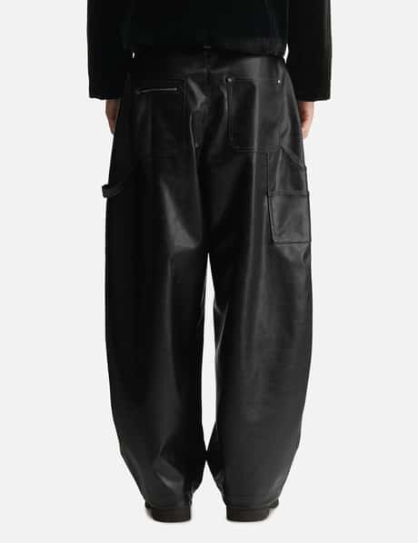 Reset Faux Leather Wide-Leg Trousers view 12