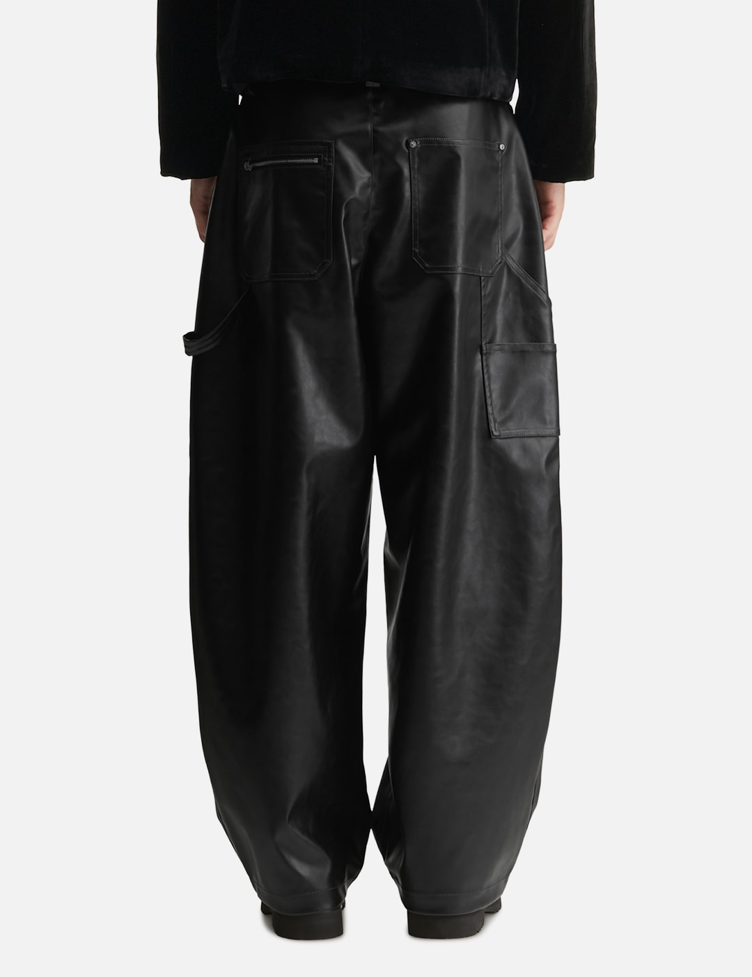 Reset Faux Leather Wide-Leg Trousers view 13