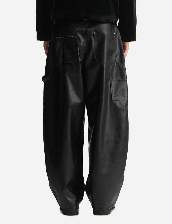 TEAM WANG design Reset Faux Leather Wide-Leg Trousers
