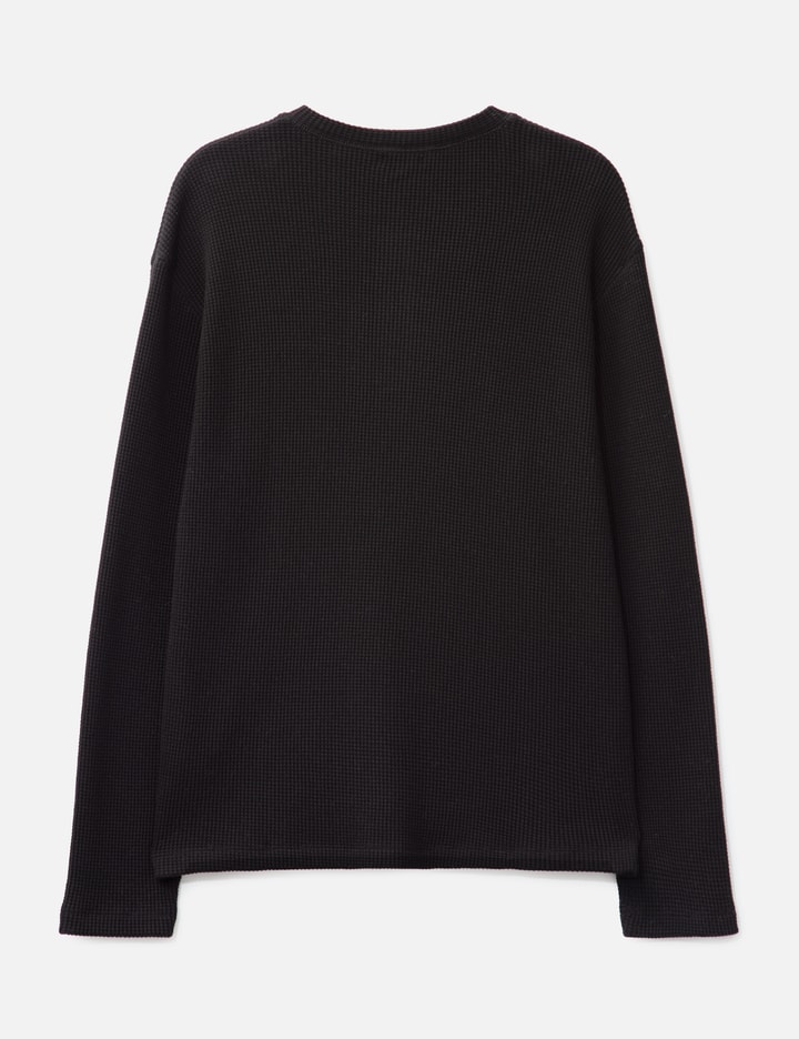 Waffle Henley Neck Long Sleeve T-shirt Placeholder Image