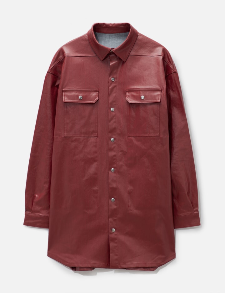 Rick Owens Lido Oversized Outershirt In Red