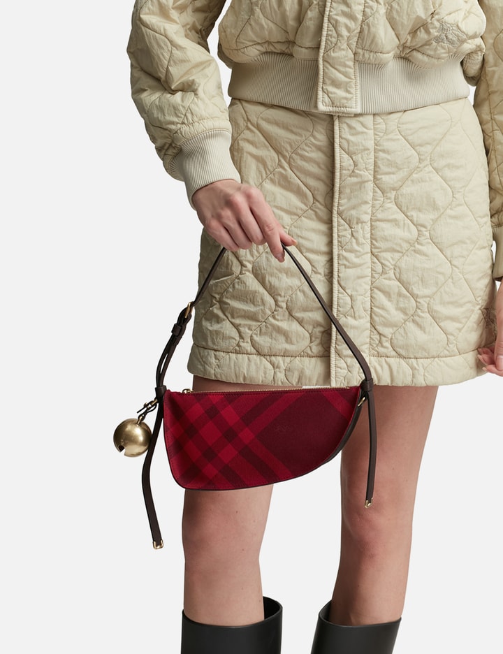 Shop Burberry Mini Shield Sling Bag In Red