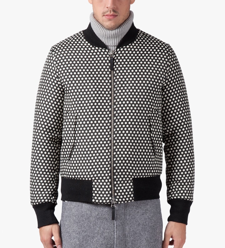 Black/White Polka Dot Bomber Jacket Placeholder Image