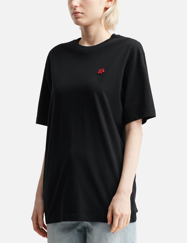 'Boke Flower' Embroidered T-shirt in Cotton Placeholder Image