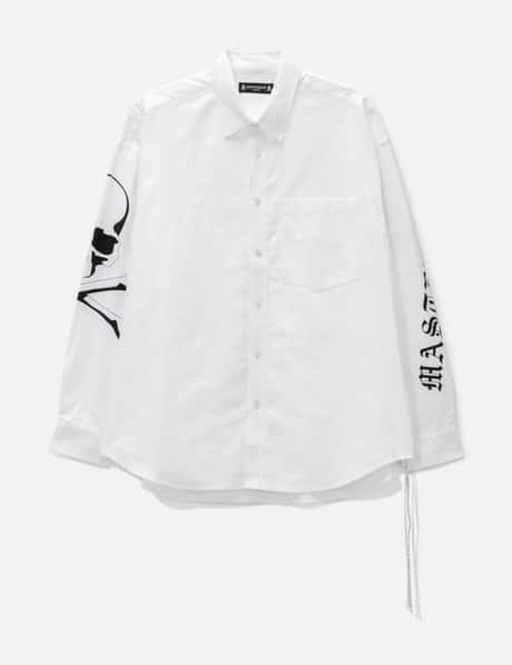 Mastermind Japan - Loose Fit Cotton Long Sleeve Shirt | HBX Mastermind Japan - Loose Fit Cotton Long Sleeve Shirt | HBX