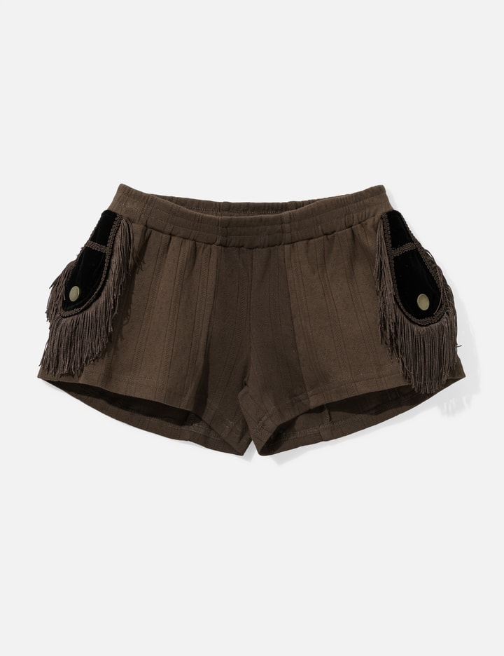 Praying Epaulette Women's Shorts Brown