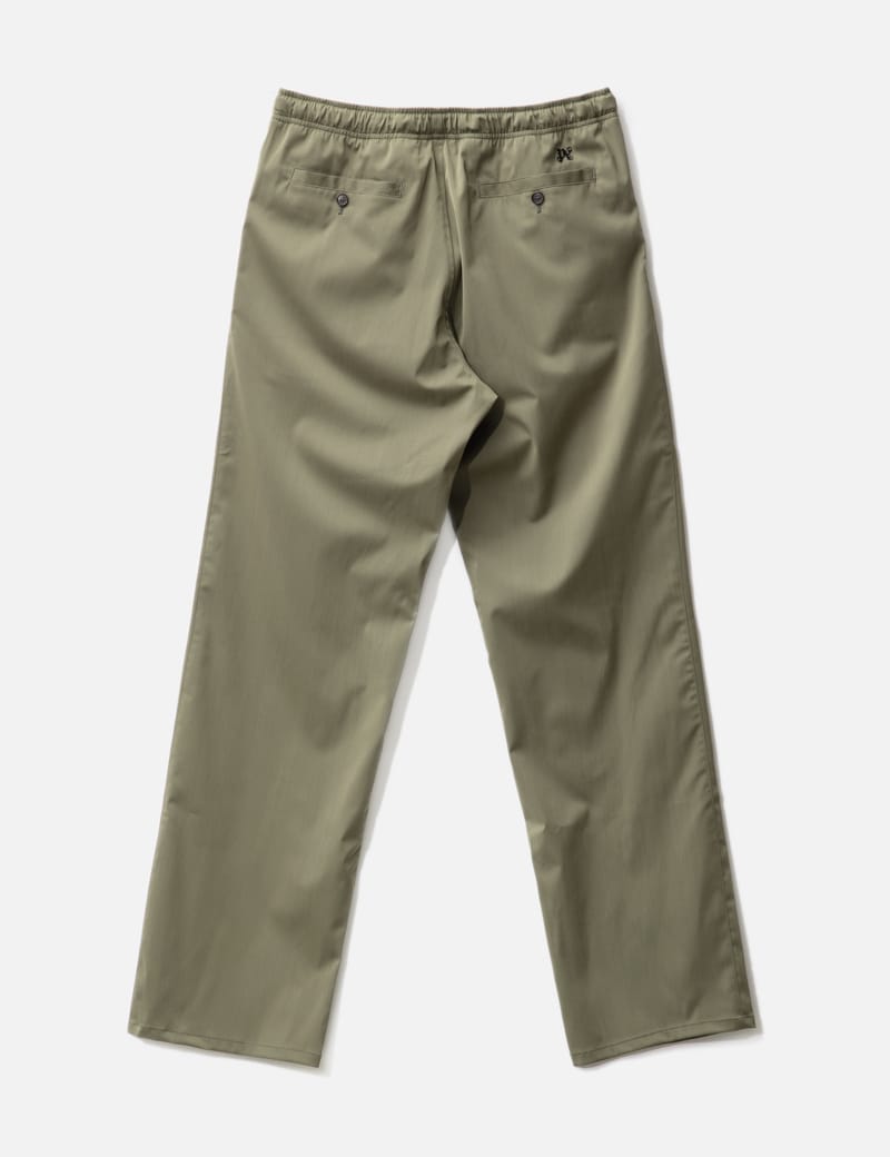 Palm Angels Straight-Leg Drawstring Trousers Olive Brown