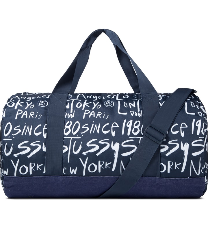 Navy Stussy x Herschel Supply Co. Cities Large Duffle Bag Placeholder Image