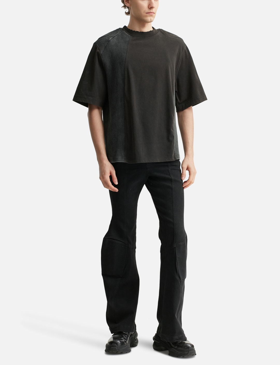 Paneled Padded Washed T-Shirt view 15