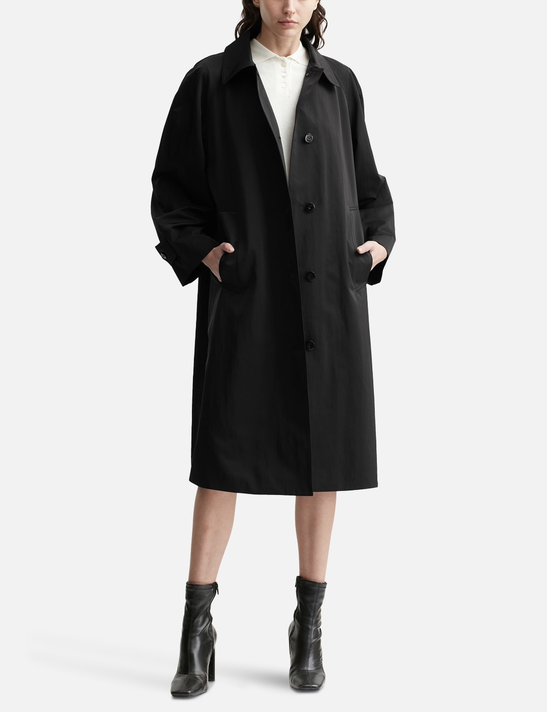Nylon Volume Balmacaan Trench view 12