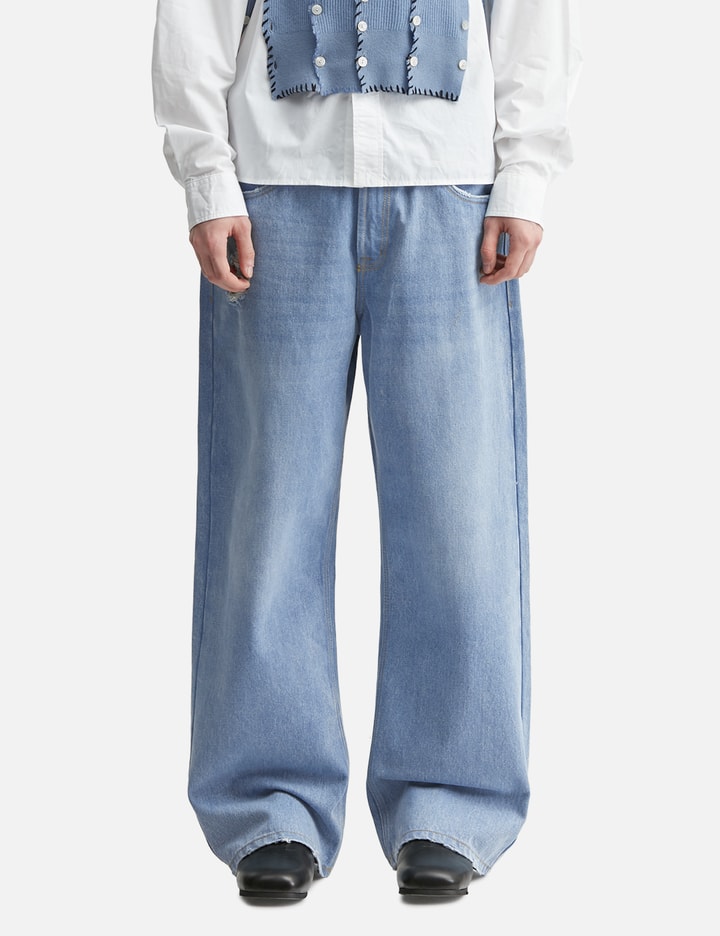 Light Blue Straight Leg Denim view 3