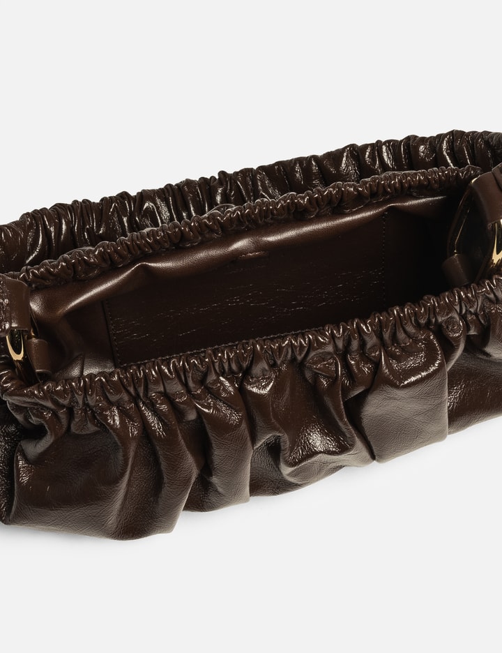 Marni Leather Gathered Clutch