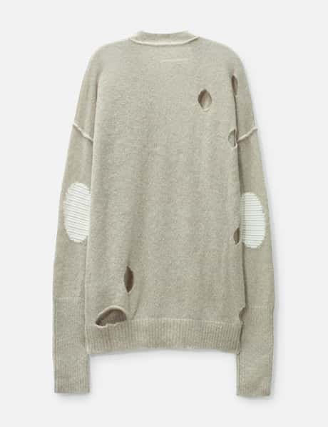 MM6 Maison Margiela - ディストレスド ロングカーディガン | HBX 