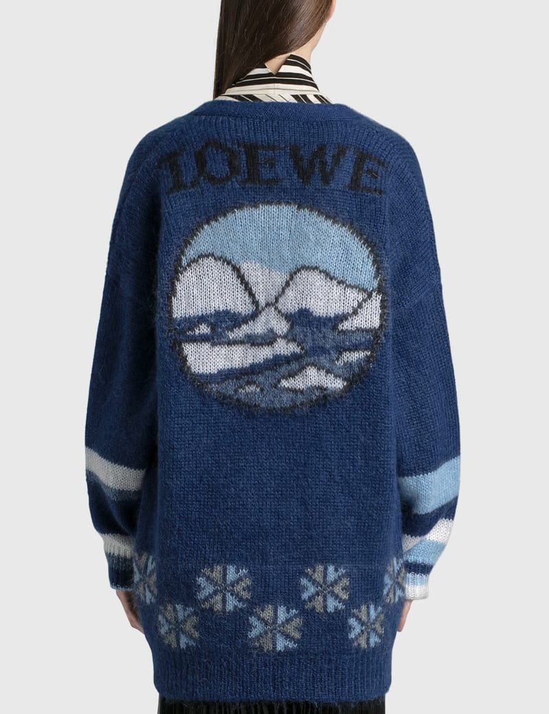 loewe cardigan winter bear