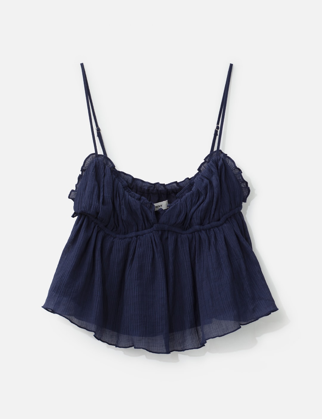 Glowny Shirred Crinkle Bustier In Blue