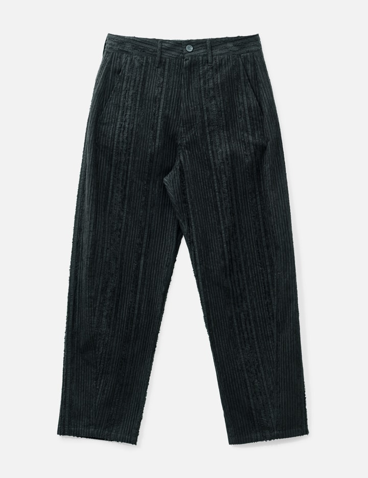 AJOBYAJO Fringed Stripe Curved Pants