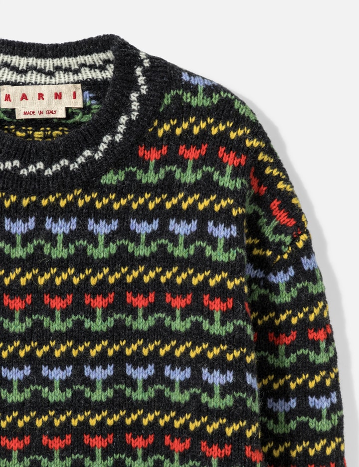 Marni Shetland Wool Sweater With Fairisle Motif