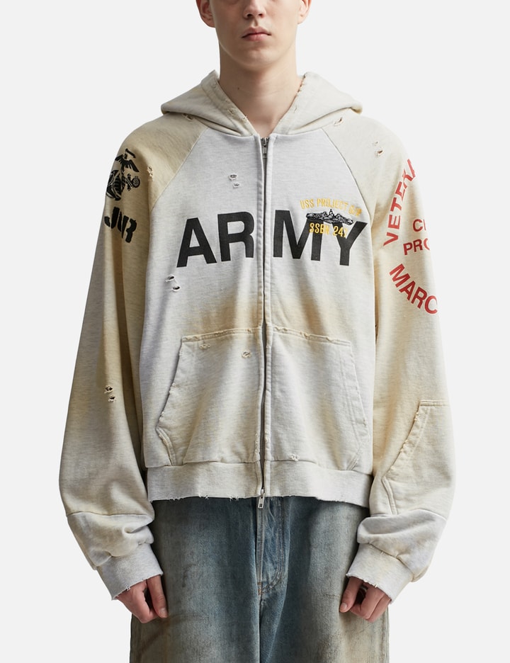 Reconstructed Folded Zip Hoodie Placeholder Image